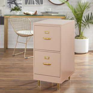 Pink filing deals cabinet on wheels